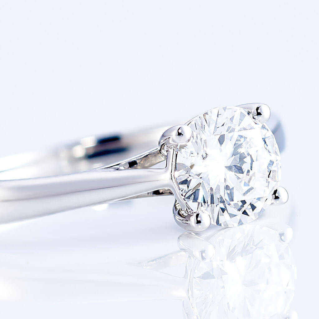 Bague Solitaire Lea Or Blanc Diamant