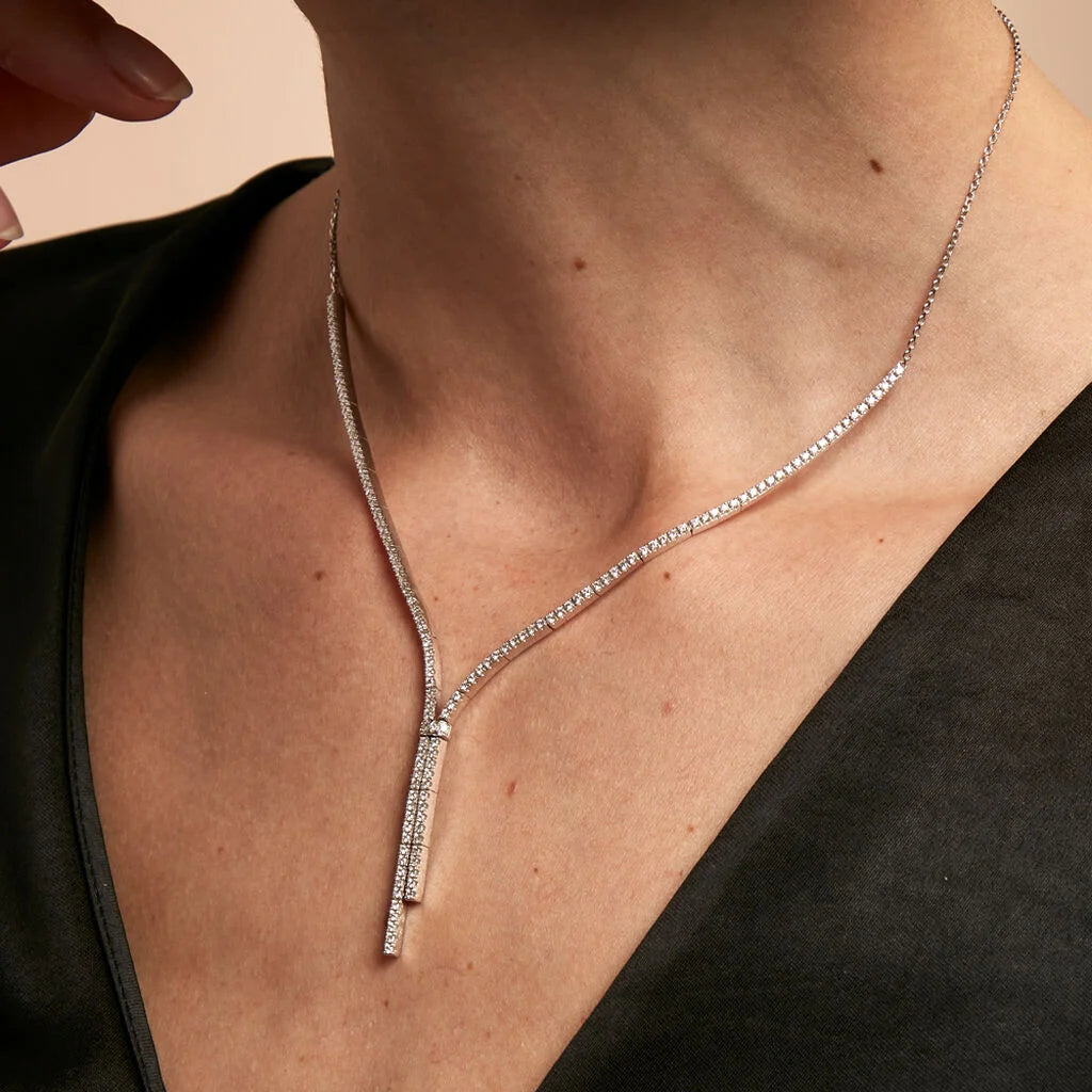 Collier Elen Or Blanc Diamant