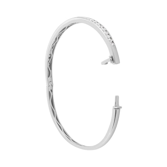 Bracelet Jonc Anna Or Blanc Diamant