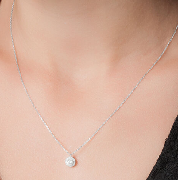 Collier Stéphanie Or Blanc Diamant